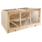 Wooden Small Animal Cage with Opening Wire Mesh Roof for Rodents