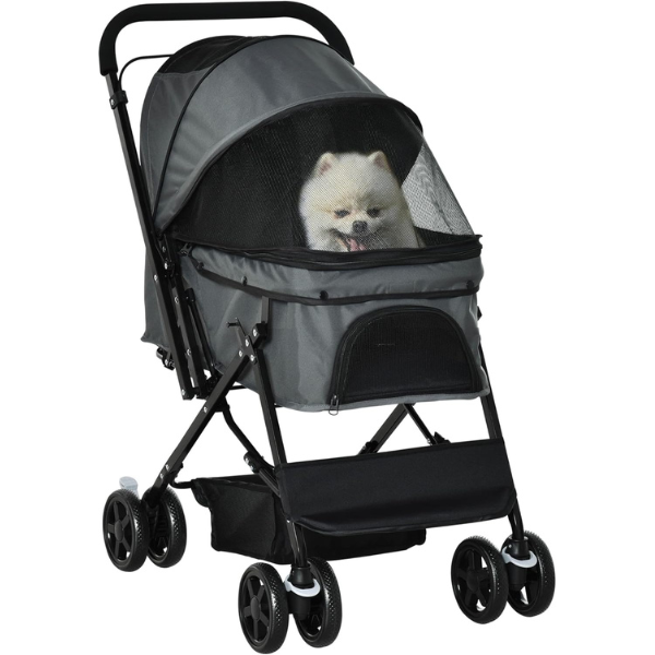 Dog Stroller with 4 Swivel Wheels Pet Jogger Cart for Small Medium Dogs