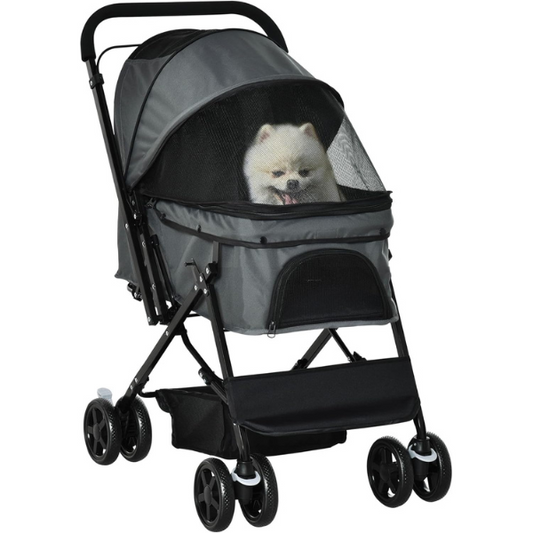 Dog Stroller with 4 Swivel Wheels Pet Jogger Cart for Small Medium Dogs