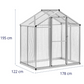 XXL Aluminum Outdoor Bird Aviary 48 x 70 x 77 Inches with 63 x 24 Inch Door