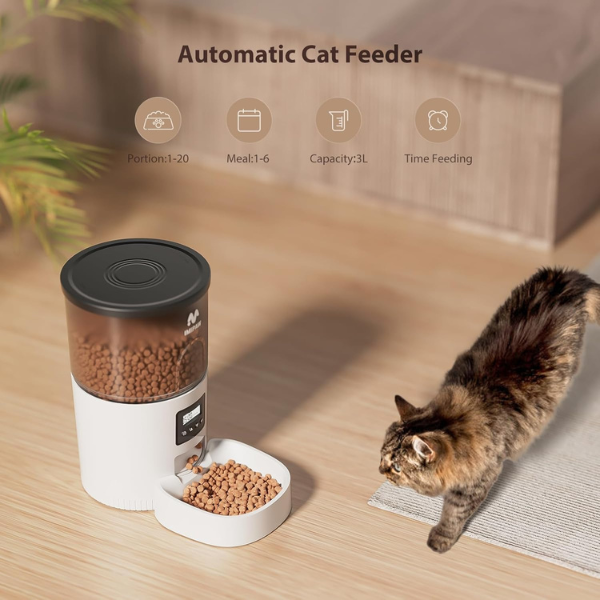 Programmable Automatic Cat Food Dispenser Feeder Dry Kibble Timer