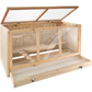 Wooden Small Animal Cage with Opening Wire Mesh Roof for Rodents
