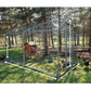 8ft x 25ft Reinforced Chicken Coop Run 32mm Tubing 7ft 4in Height Galvanized Steel Wire Mesh Enclosure