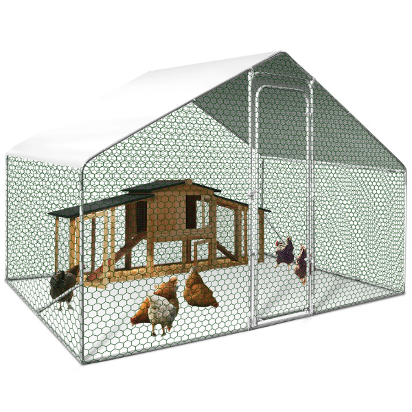 6 Sq Ft Chicken Coop Enclosure 3x2 Ft Galvanized Steel Wire Mesh Run
