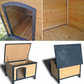 Large Outdoor Pine Wood Dog House with Open Roof 226 XL 116x79x82 cm