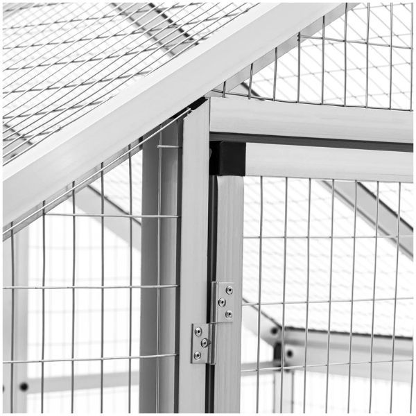 XXL Aluminum Outdoor Bird Aviary 48 x 70 x 77 Inches with 63 x 24 Inch Door