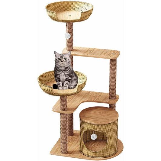 Cat Tree Tower - Cat Condo with Sisal Scratching Post