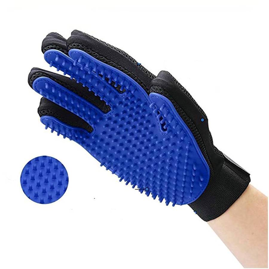 Dog Grooming and Massage Glove for Pet Hair Removal and Bathing