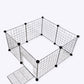 Foldable Metal Dog Playpen with Iron Barriers Portable Pet Exercise Pen