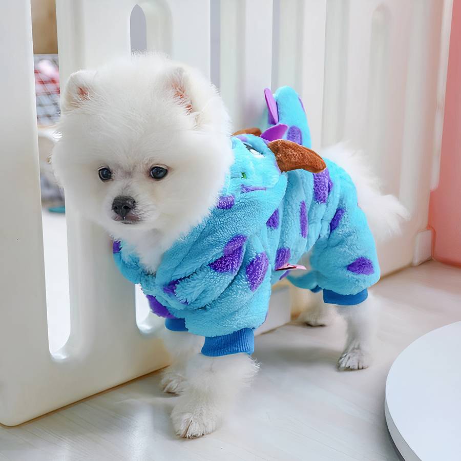 Cute Thick Hooded Dog Coat Warm Pet Jacket for Small Medium Dogs