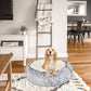 XXL Gray Cotton and Plush Dog Bed Basket Pet Crate Soft Cozy Large Dog Bed