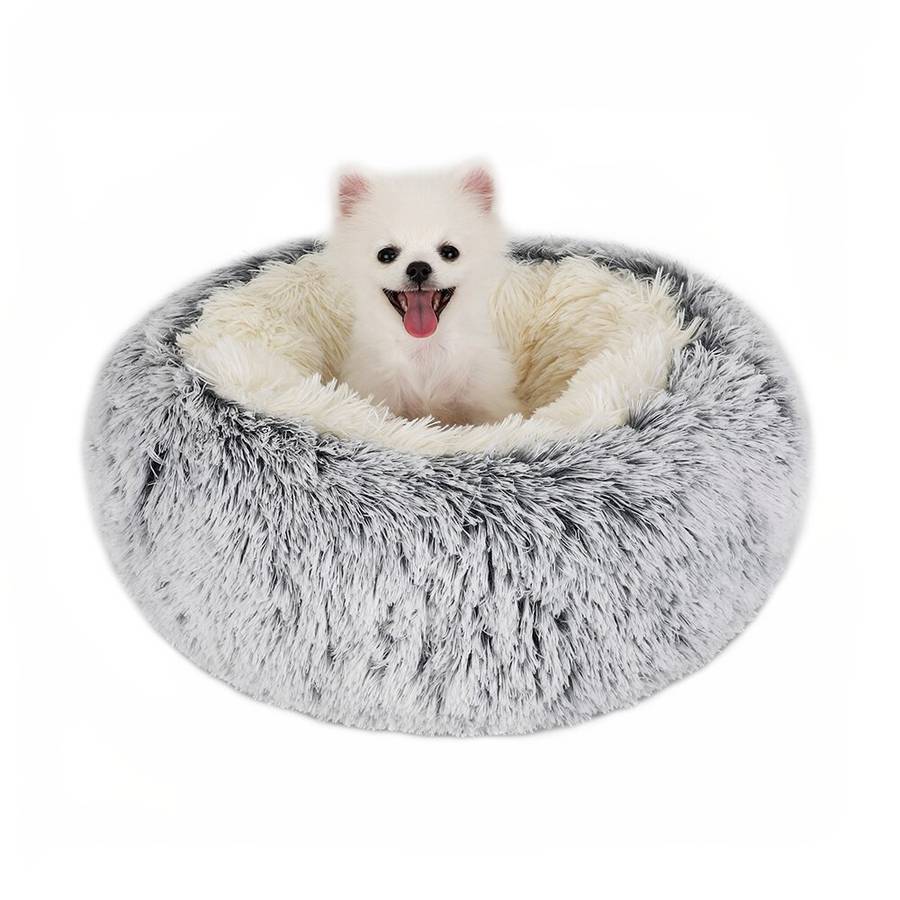 XXL Gray Cotton and Plush Dog Bed Basket Pet Crate Soft Cozy Large Dog Bed