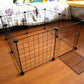 Foldable Metal Dog Playpen with Iron Barriers Portable Pet Exercise Pen