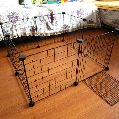 Foldable Metal Dog Playpen with Iron Barriers Portable Pet Exercise Pen