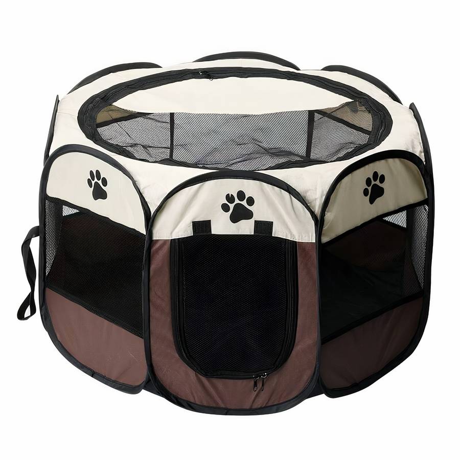Dog Playpen Portable Indoor Outdoor Pet Exercise Pen Fence for Puppies and Small Dogs