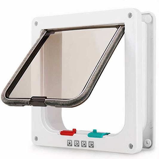 Dog Flap Door Pet Access Door for Dogs with Lockable Panel