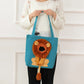 Lion Cat Print Tote Bag Canvas Shopper Reusable Eco Friendly Handbag
