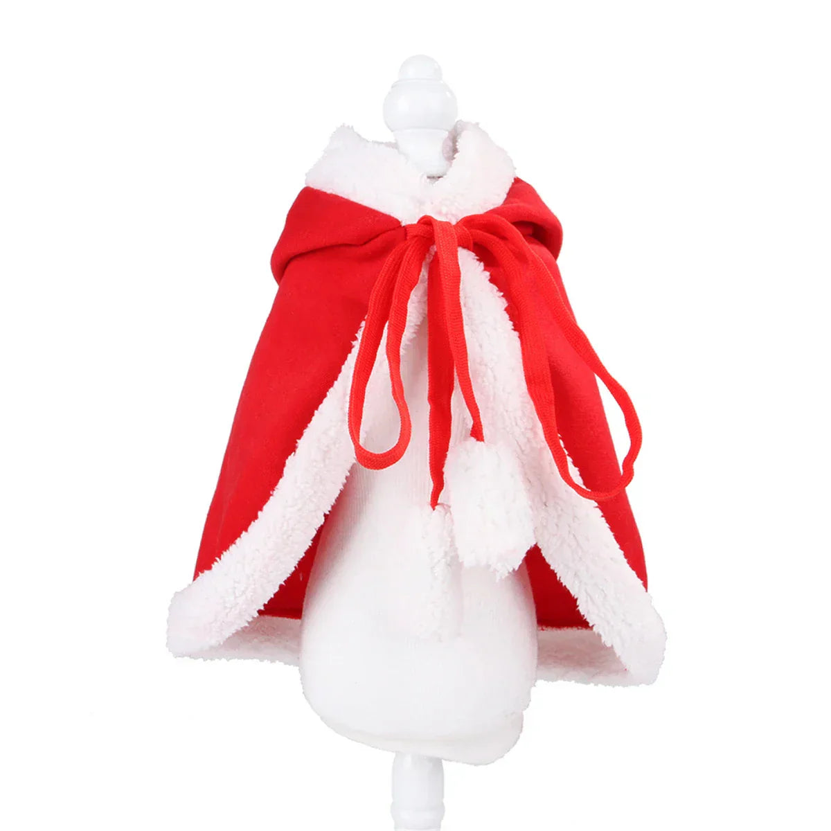 Christmas Santa Claus Cape Costume for Cats Pet Holiday Outfit