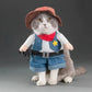 Cat Cowboy Costume for Kids and Pets Western Dress Up Outfit