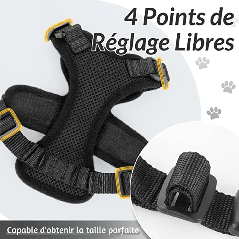 Escape Proof Cat Harness Adjustable No Escape Kitten Harness with Leash