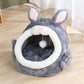 Rabbit Shaped Cat Bed Cozy Pet House for Cats Small Animal Sleeping Nest