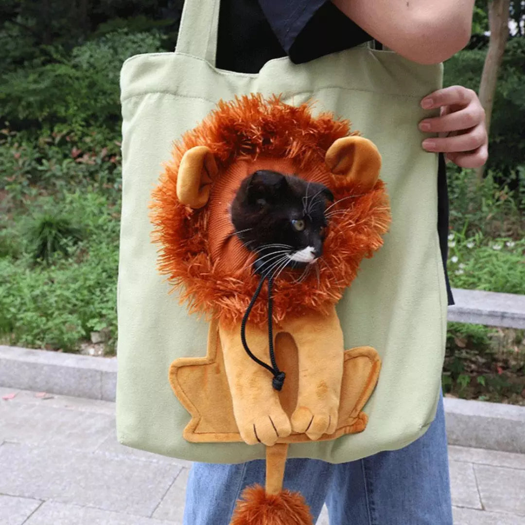 Lion Cat Print Tote Bag Canvas Shopper Reusable Eco Friendly Handbag