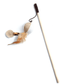 Wooden Cat Fishing Wand Toy Interactive Cat Teaser Wand for Cats