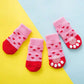 Dog Socks Pink Heart Non Slip Pet Hosiery
