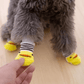 Dog Socks Yellow Striped Non Slip Paw Protectors for Small Medium Large Dogs