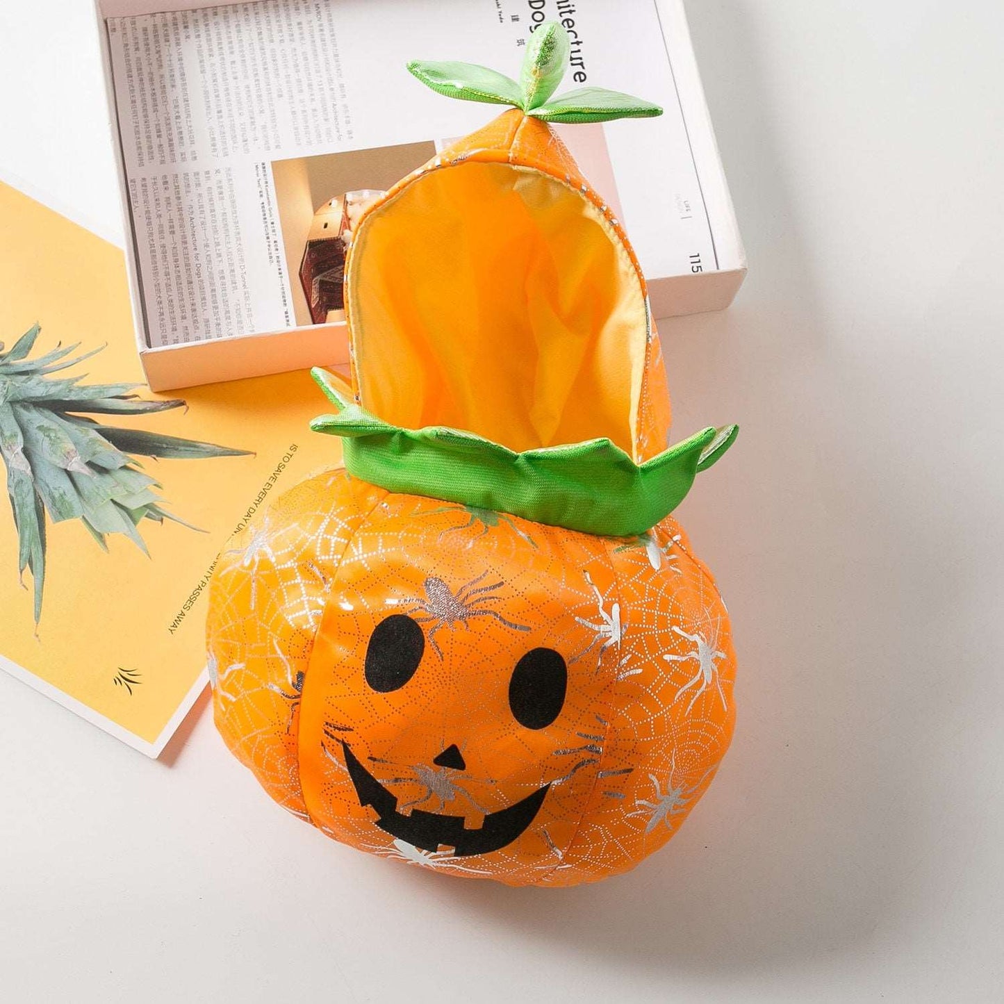 Pumpkin Costume for Cats and Dogs Pet Halloween Outfit