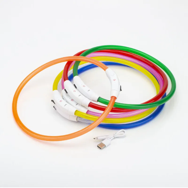 LED Dog Collar Rechargeable Light Up Safety Collar for Dogs