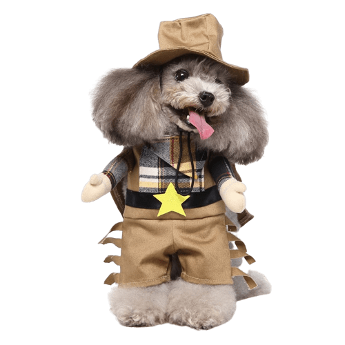 Cowboy Costume for Dogs and Cats Pet Dress Up Western Outfit