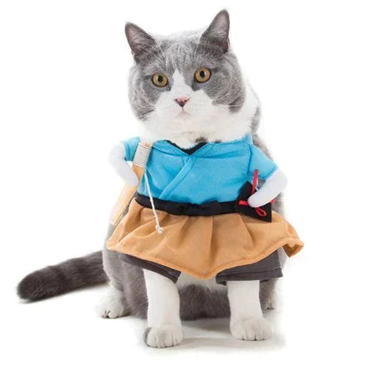 Samurai Costume for Cats and Dogs Pet Outfit Cosplay