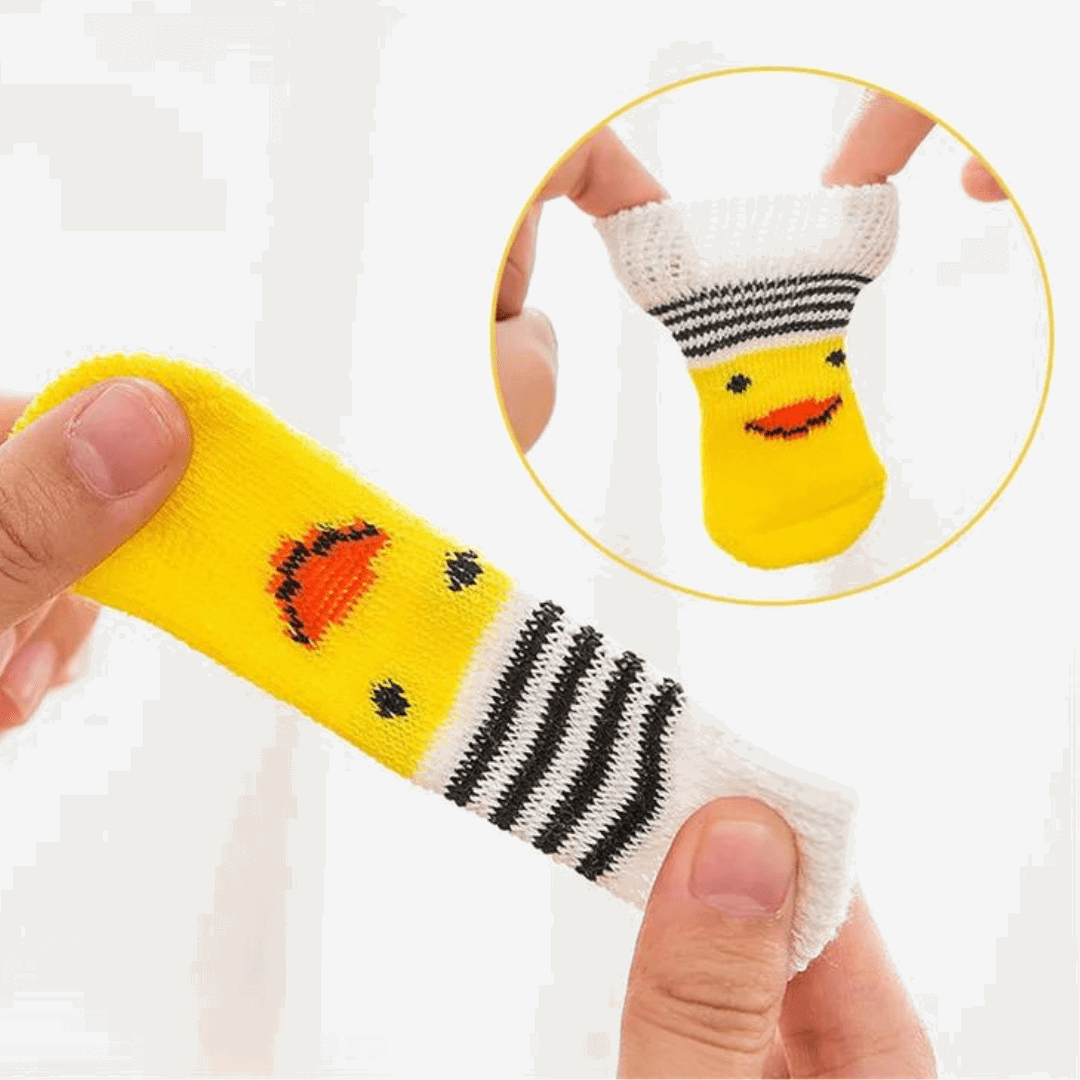 Dog Socks Yellow Striped Non Slip Paw Protectors for Small Medium Large Dogs