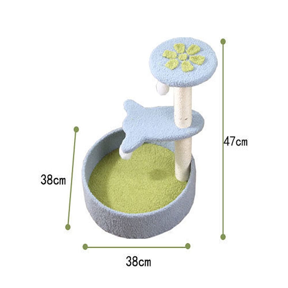 KiTree™ Small Cat Tree Tower with Scratching Post and Perches