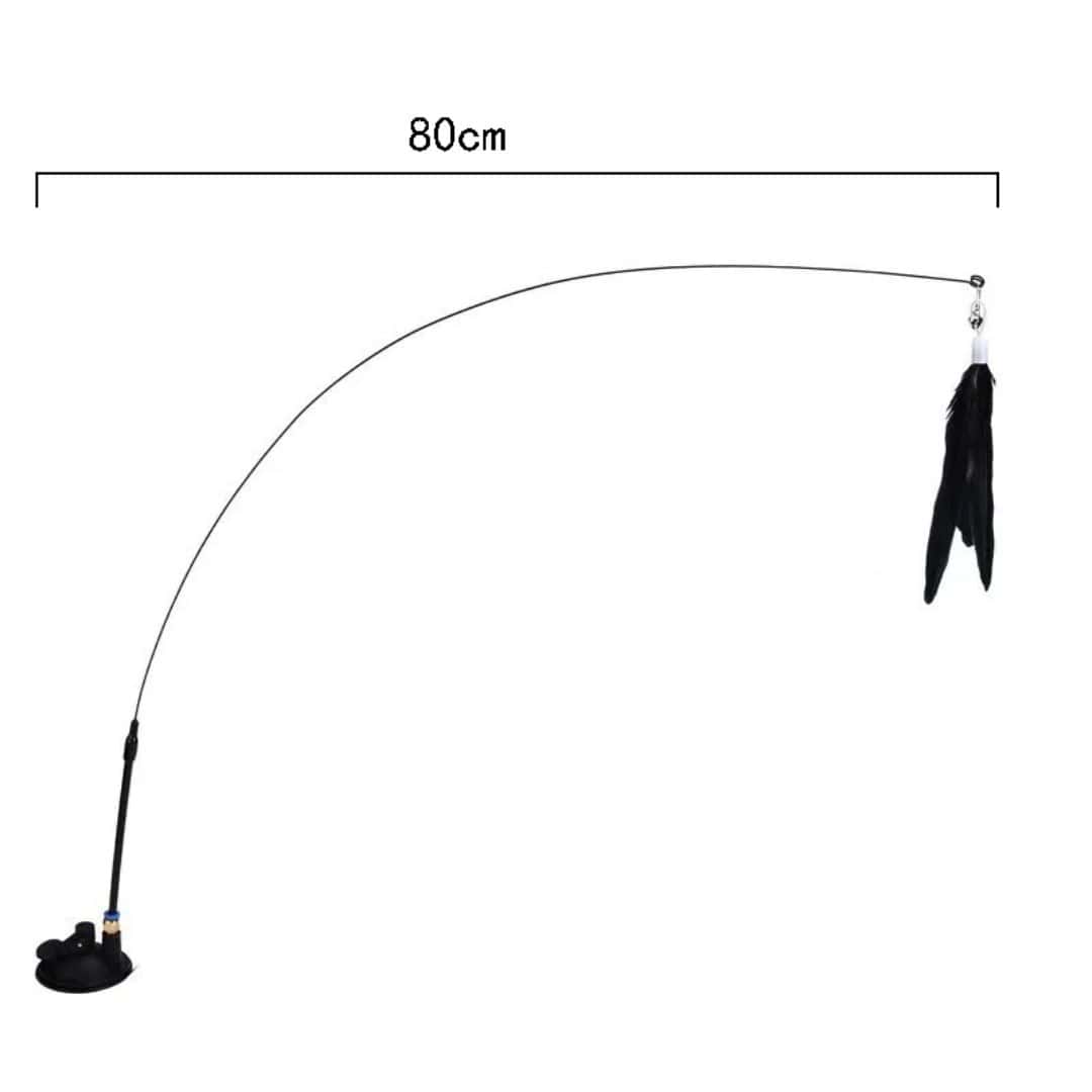 Cat Fishing Toy with Suction Cup Interactive Cat Wand Toy for Cats