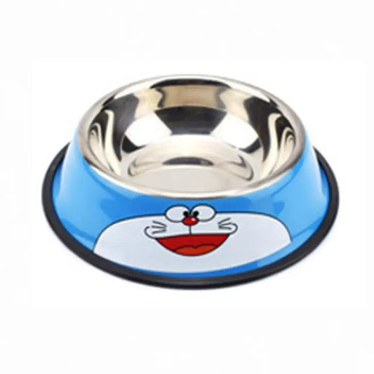 Doraemon Pet Bowl Plastic Cat Dog Food Dish