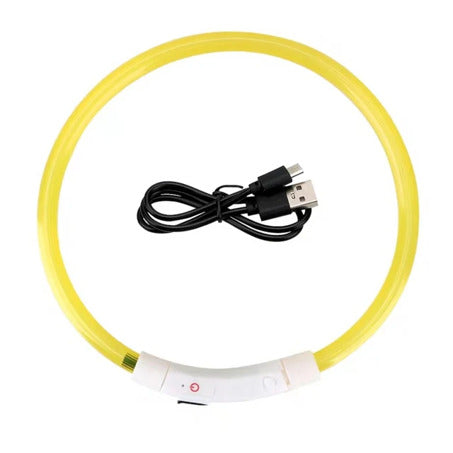 LED Dog Collar Rechargeable Light Up Safety Collar for Dogs