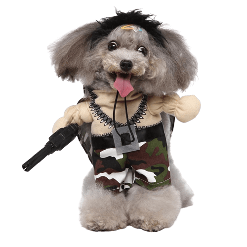 Military Costume for Dogs and Cats Pet Army Outfit