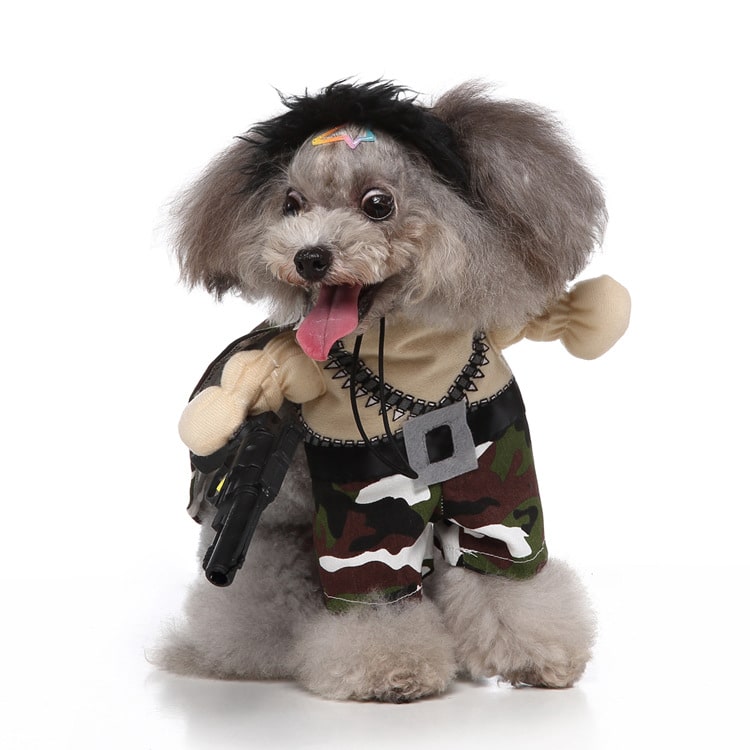 Military Costume for Dogs and Cats Pet Army Outfit