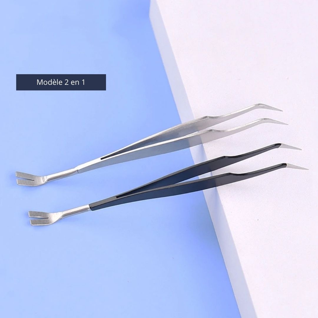 2-in-1 Tick Remover Tool for Dogs and Cats Veterinary Tick Tweezer