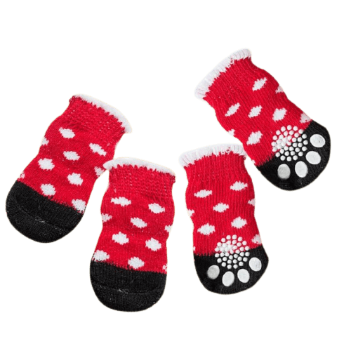Christmas Dog Socks Holiday Pet Socks Festive Dog Accessories