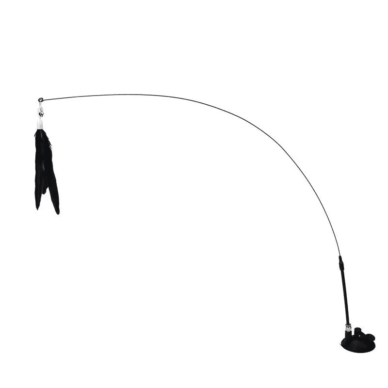 Cat Fishing Toy with Suction Cup Interactive Cat Wand Toy for Cats