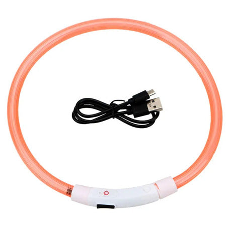 LED Dog Collar Rechargeable Light Up Safety Collar for Dogs