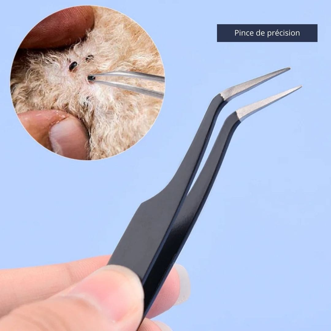 2-in-1 Tick Remover Tool for Dogs and Cats Veterinary Tick Tweezer
