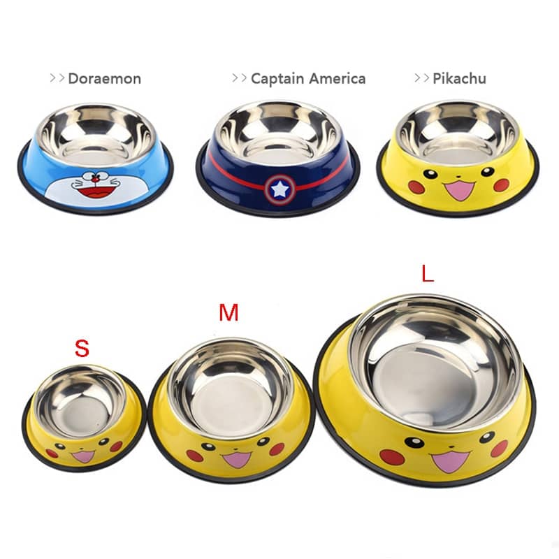 Pikachu Pet Bowl for Dogs and Cats Pokemon Food Water Dish
